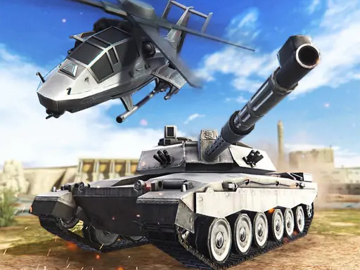 Strategy of war. Tanks and helicopters.